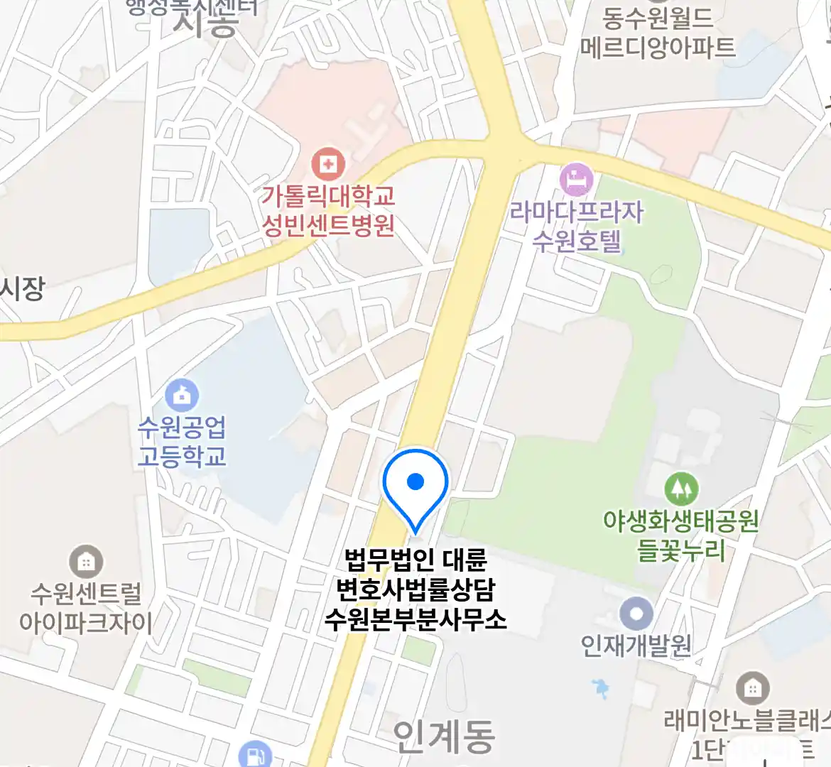 법무법인 대륜 변호사법률상담 수원본부분사무소 위치