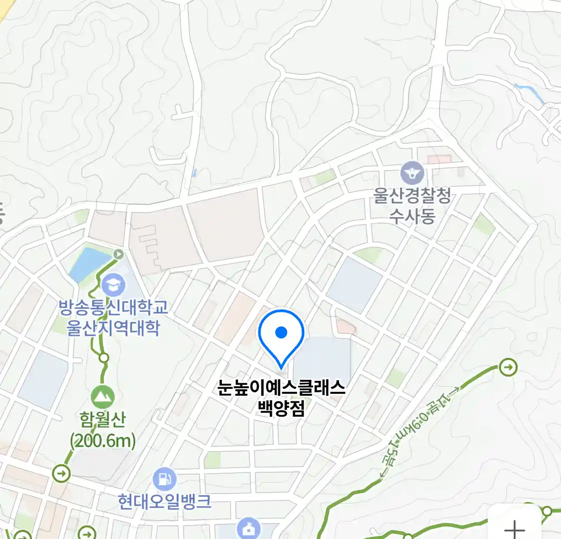 눈높이예스클래스 백양점 위치