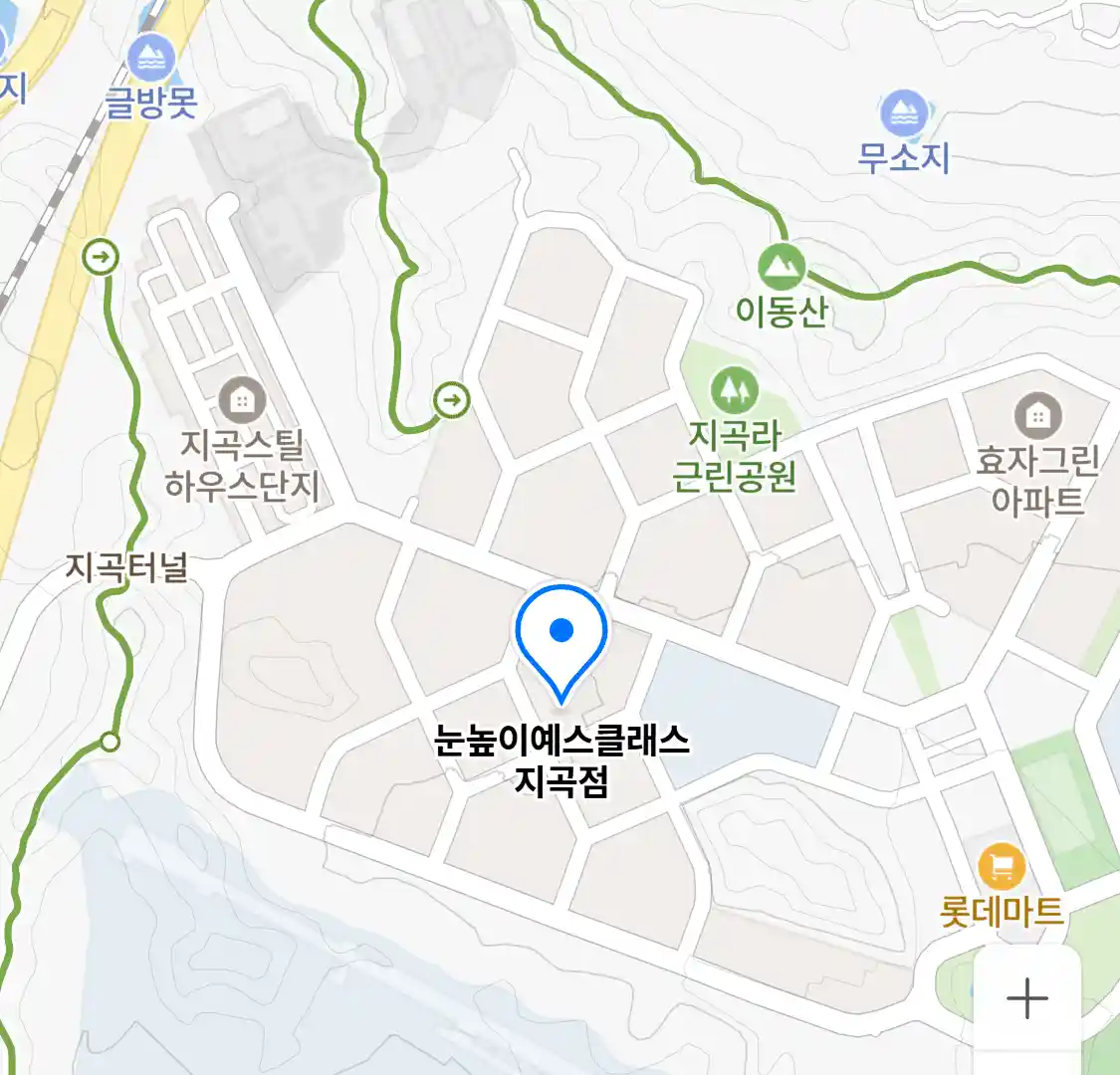 눈높이예스클래스 지곡점 위치