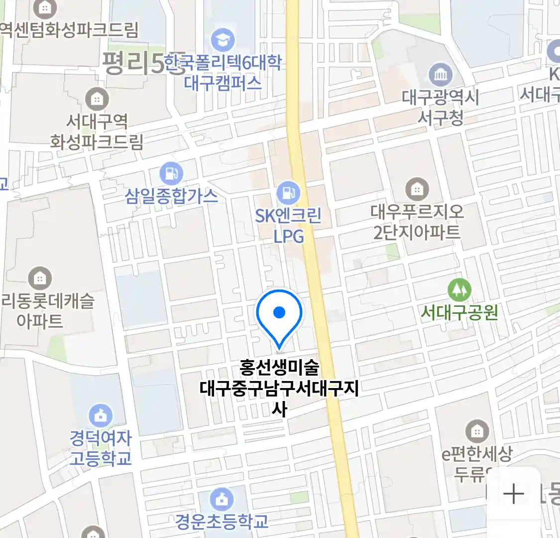 홍선생미술 대구중구남구서대구지사 위치