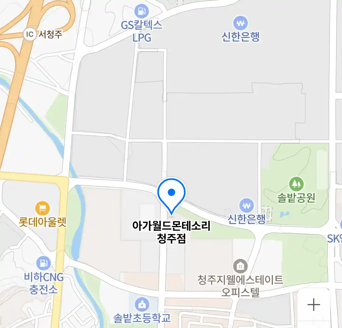 아가월드몬테소리 청주점 위치