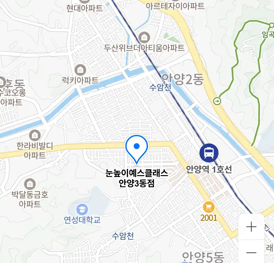 눈높이예스클래스 안양3동점 지도