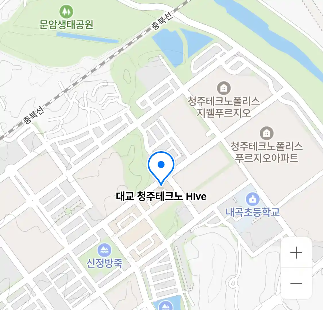 대교 청주테크노 Hive 위치