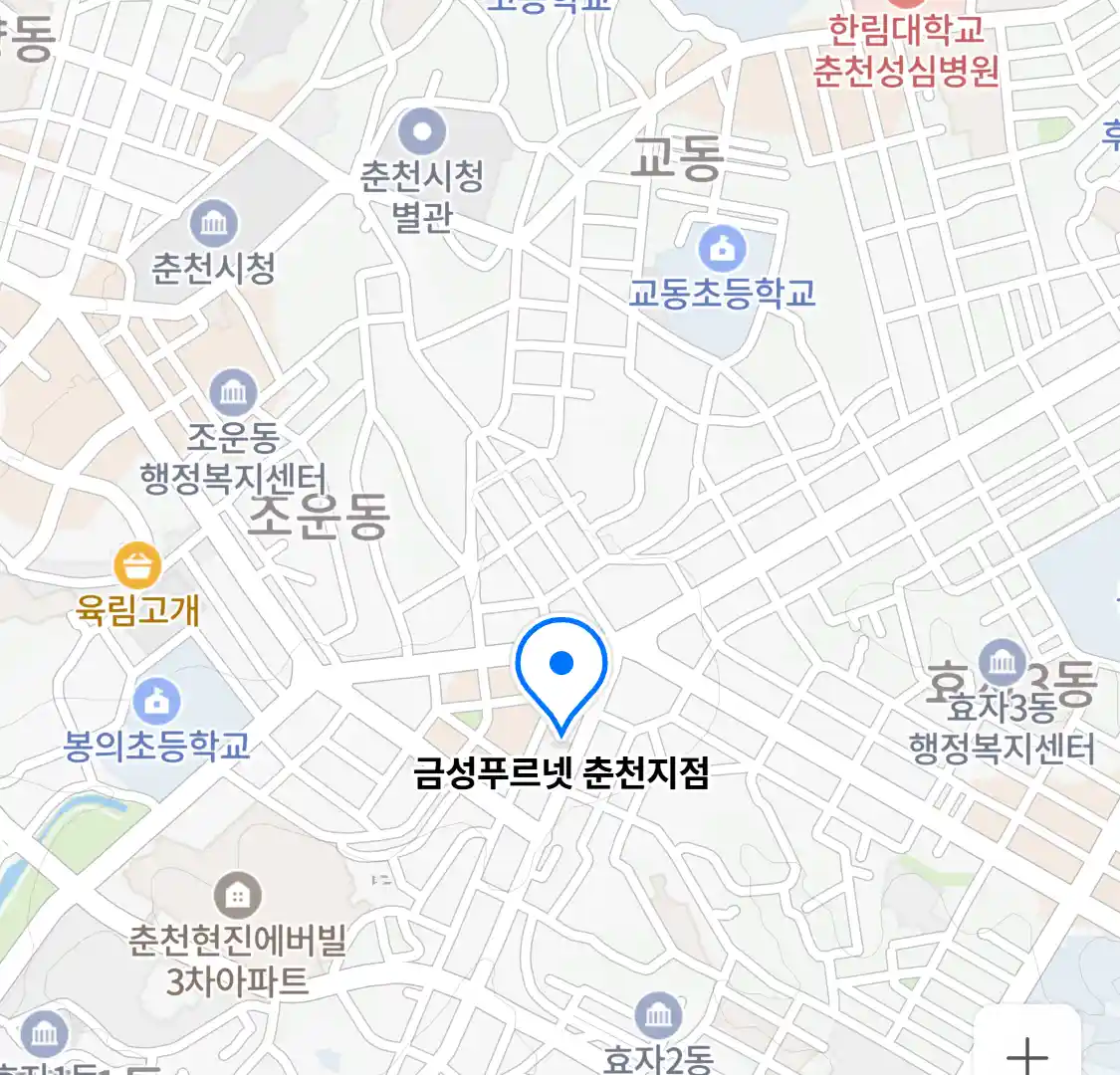 금성푸르넷 춘천지점 위치